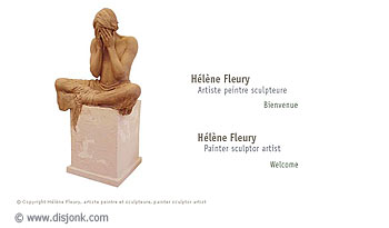 Website design for the artist Hélène Fleury homepage 