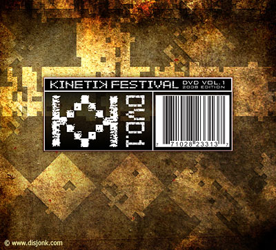 DVD packaging design for Kinetik Festival vol.1 - Electro, EBM, Industriel festival in Montreal