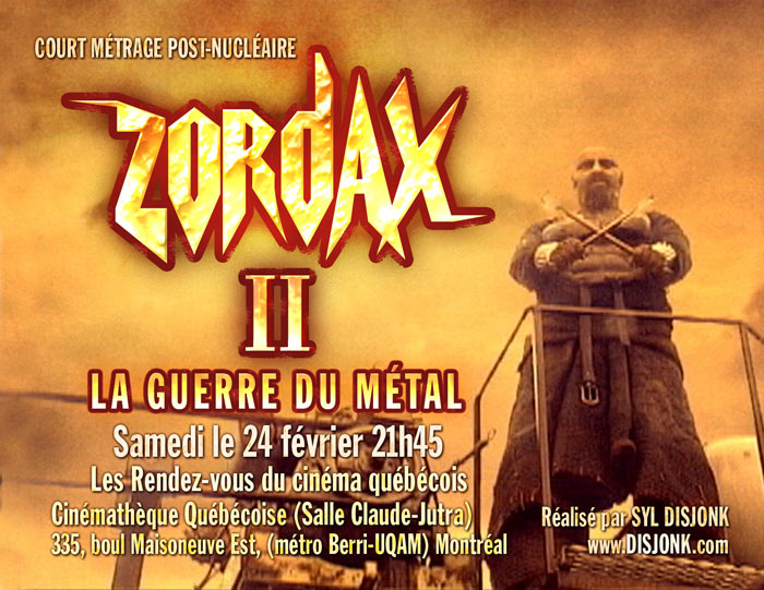 ZORDAX II at Rendez-Vous du Cinéma Québécois