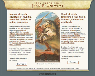 Création du site internet corporatif Montréal : Créations Jean Pronovost